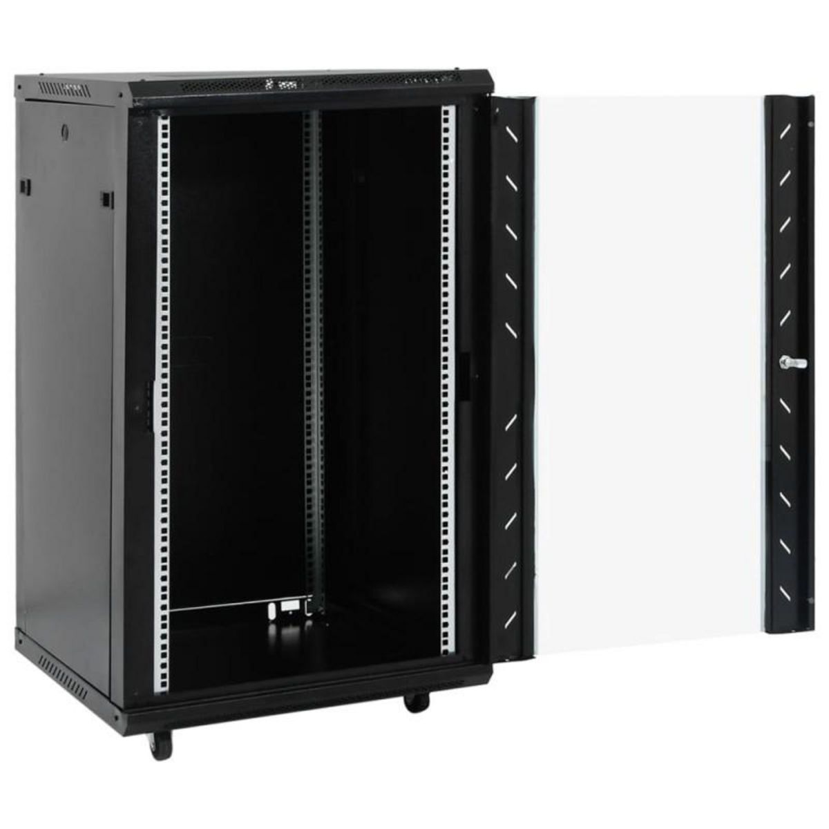 VIDAXL Coffret de réseau 18U 19 IP20 noir 60x60x100 cm