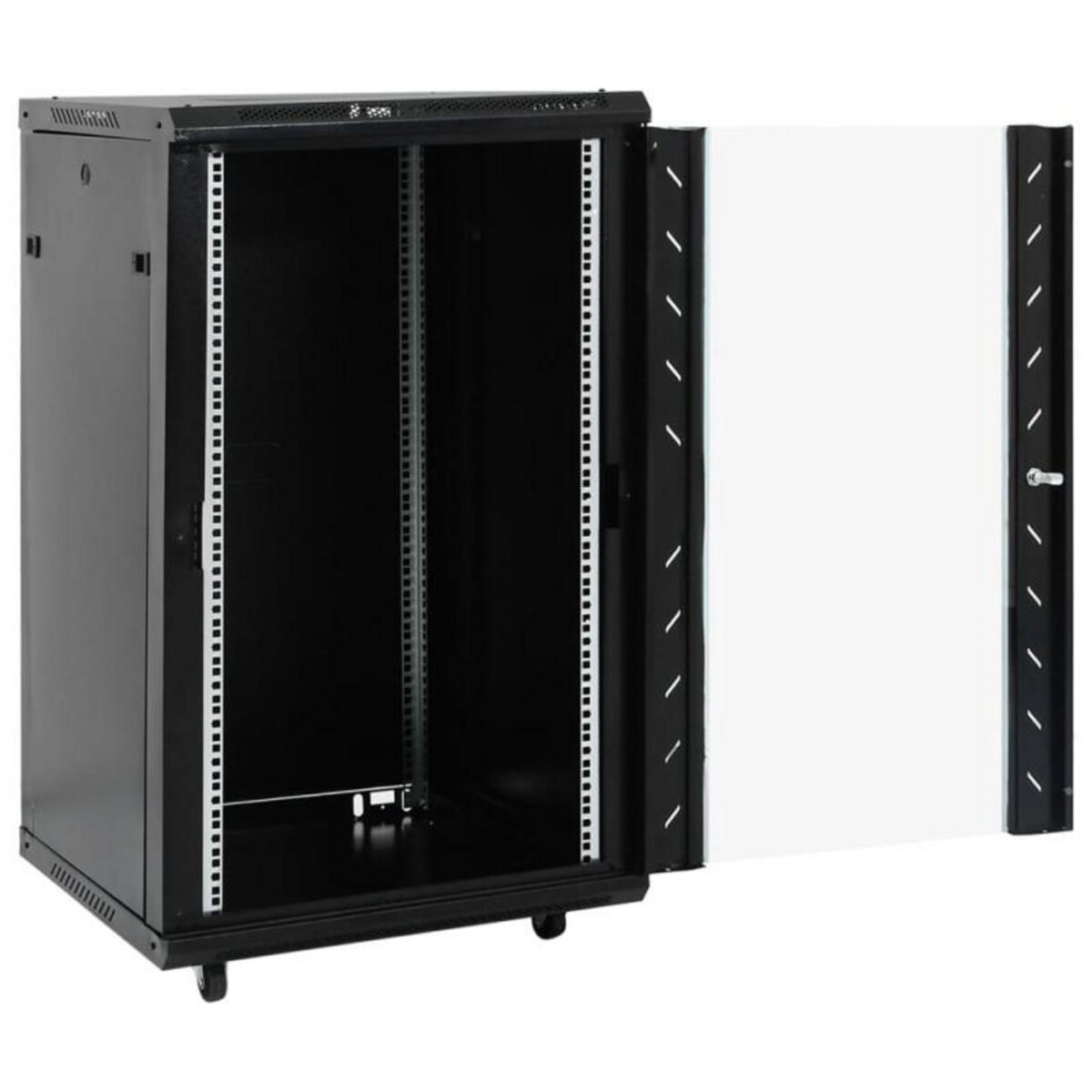 VIDAXL Coffret de réseau 18U 19 IP20 noir 60x60x100 cm