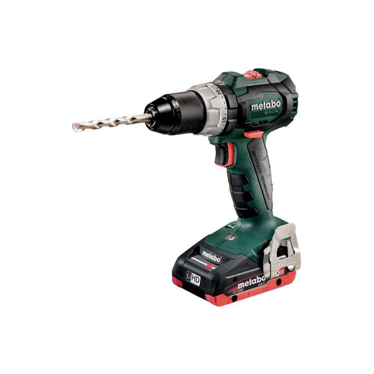 METABO SAS Perceuse à percussion 18 V SB 18 LT BL - 2 x 4,0 Ah LiHD, ASC 55, coffret Metabox