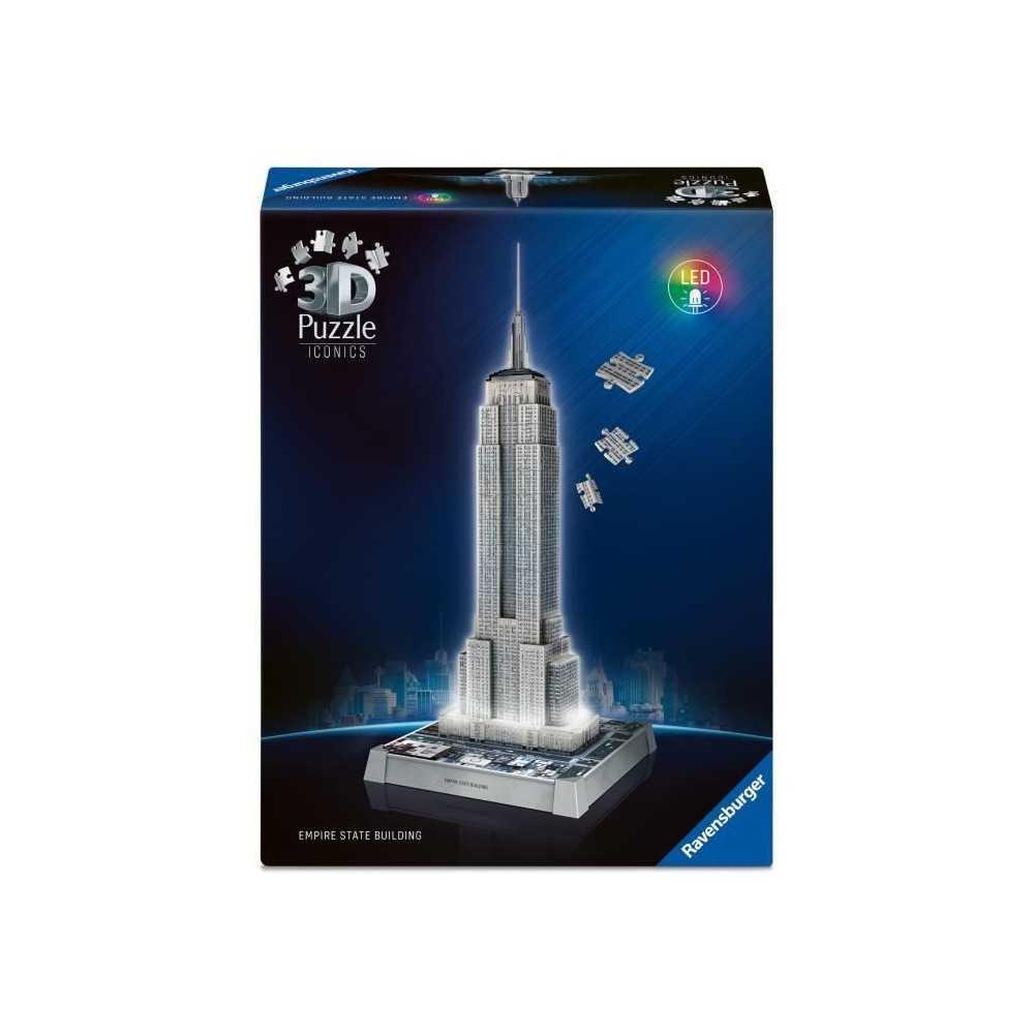 RAVENSBURGER Puzzle 3D adulte – Empire State Building illuminé – Maquette 3D – Iconics