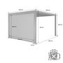 Voir la diapositive 4 : SWEEEK Pergola bioclimatique aluminium et acier 3x3m lames orientables + store 3m PALACE anthracite