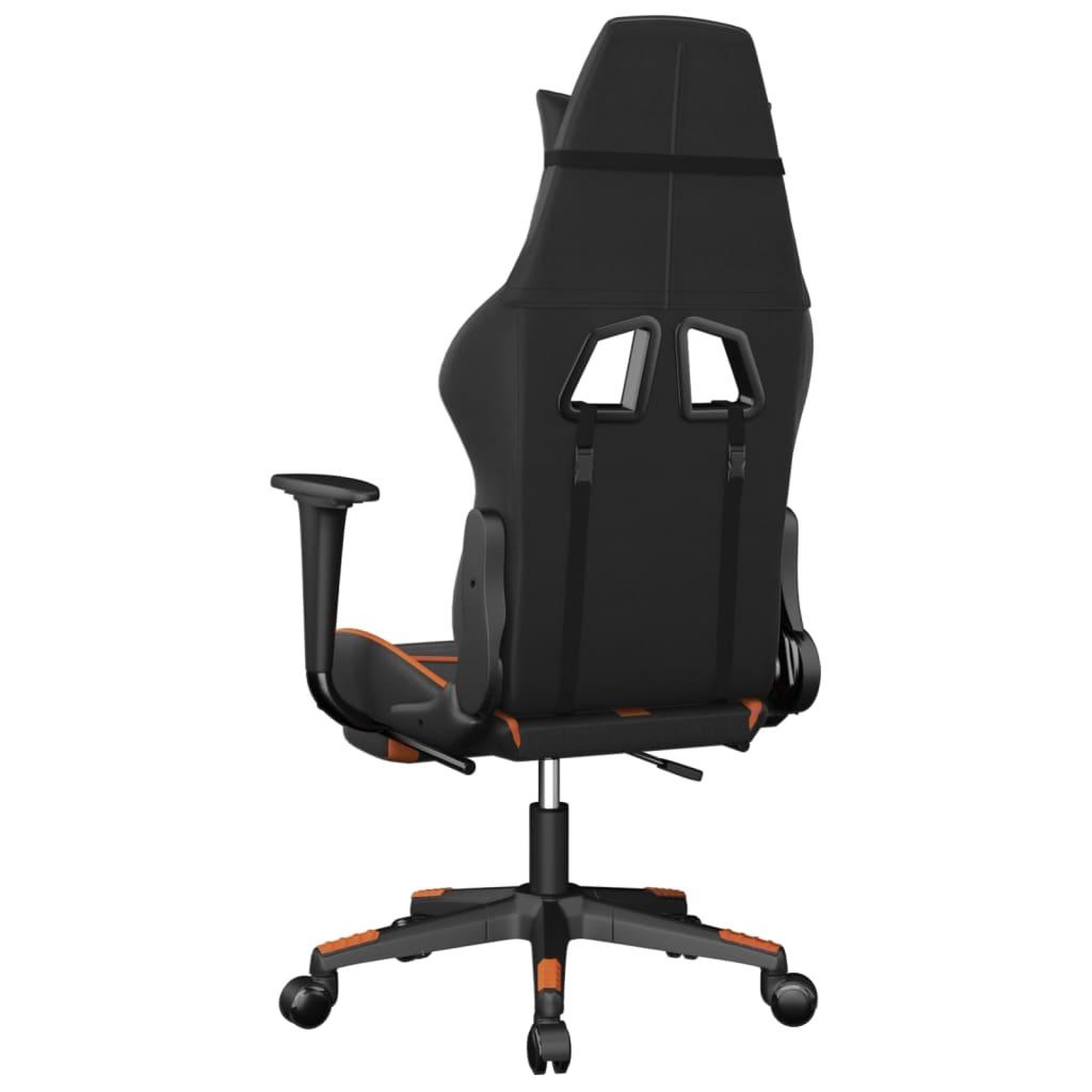 Voir la diapositive 5 : VIDAXL Chaise de jeu avec repose-pied Noir et orange Similicuir