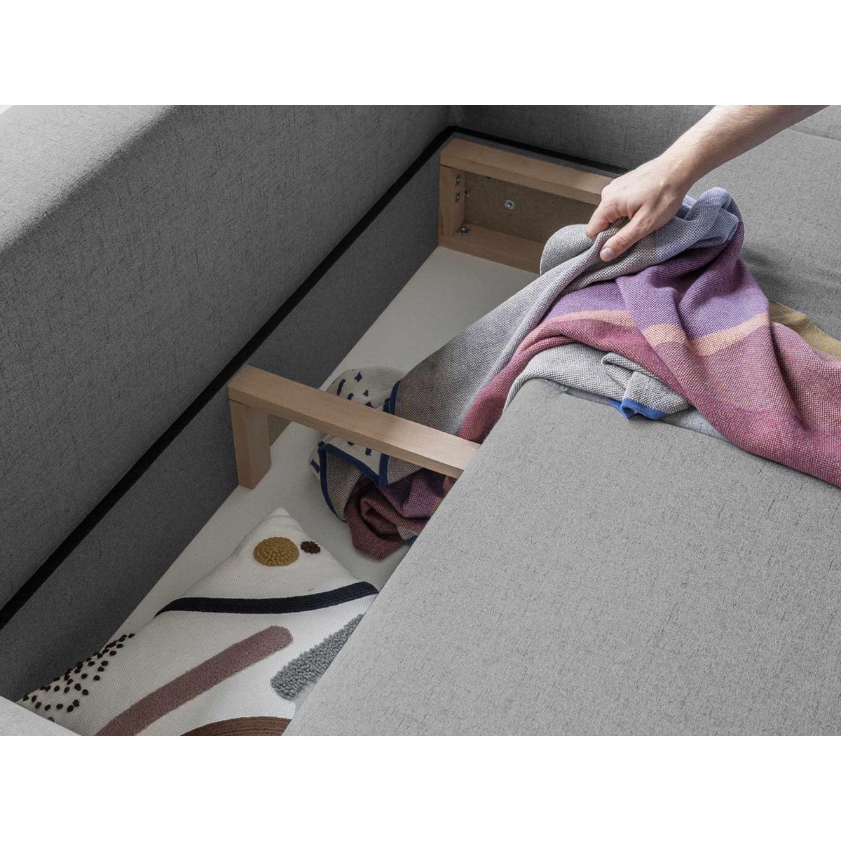 LISA DESIGN Onyx - canapé droit 2 places - en tissu mailles 3d