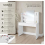 Voir la diapositive 2 : tectake Coiffeuse au look moderne blanc
