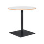 Voir la diapositive 1 : Paris Prix Table de Repas Design  Polanzia  80cm Blanc & Noir