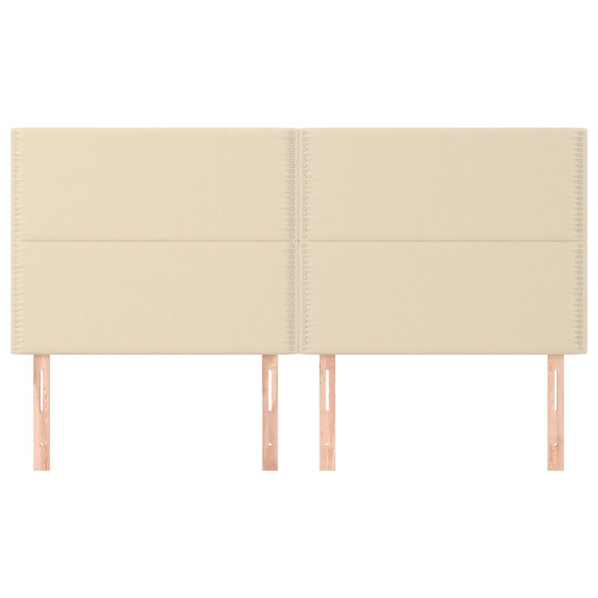 Voir la diapositive 3 : VIDAXL Tetes de lit 4 pcs Creme 80x5x78/88 cm Tissu