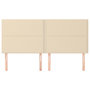 Voir la diapositive 3 : VIDAXL Tetes de lit 4 pcs Creme 80x5x78/88 cm Tissu