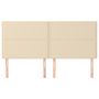 Voir la diapositive 3 : VIDAXL Tetes de lit 4 pcs Creme 80x5x78/88 cm Tissu