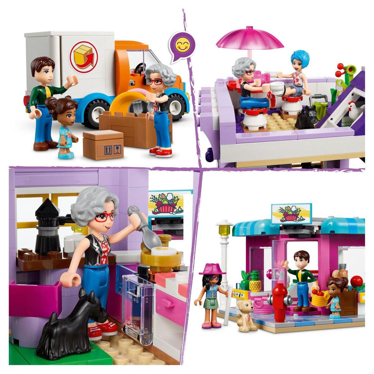 LEGO Friends 41704 - L&rsquo;Immeuble de La Grand-Rue, Maison de Poupée Heartlake City avec Café