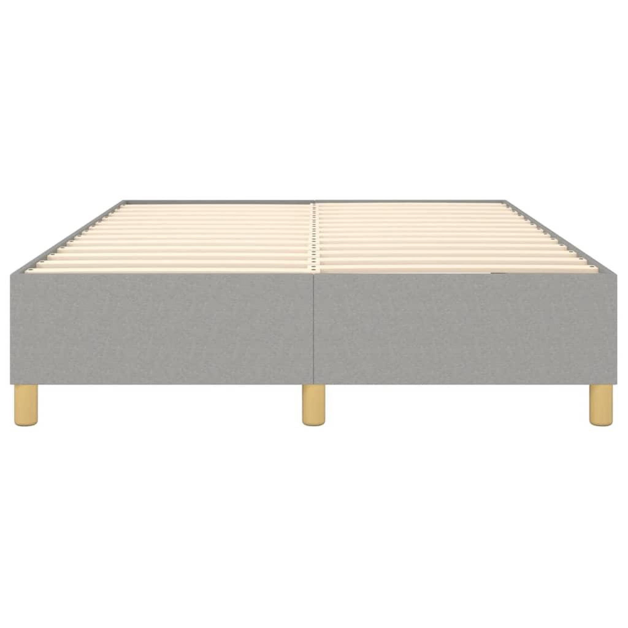 Voir la diapositive 5 : VIDAXL Cadre de lit sans matelas gris clair 140x200 cm tissu