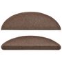 Voir la diapositive 4 : VIDAXL Tapis d'escalier 15 pcs Marron cafe 56 x 17 x 3 cm