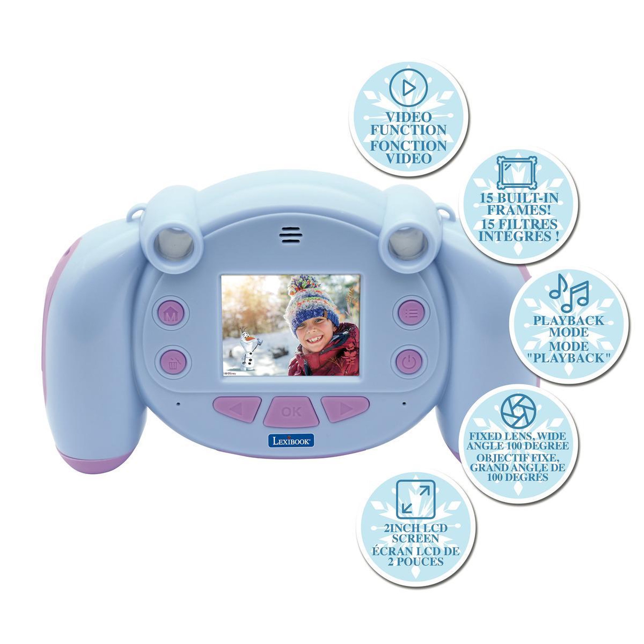 Voir la diapositive 2 : Lexibook Starcam Appareil photo numérique HD La Reine des Neiges.
