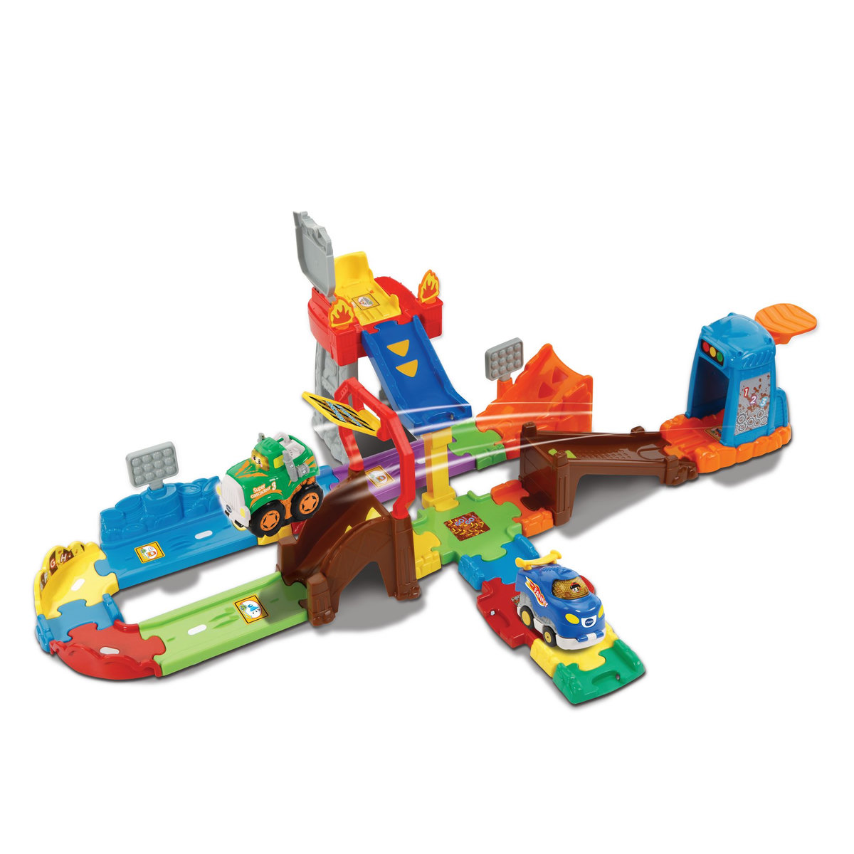 VTECH Circuit Super Cascades Push & Go (+ Peter, Super Cascadeur) - Tut Tut Bolides