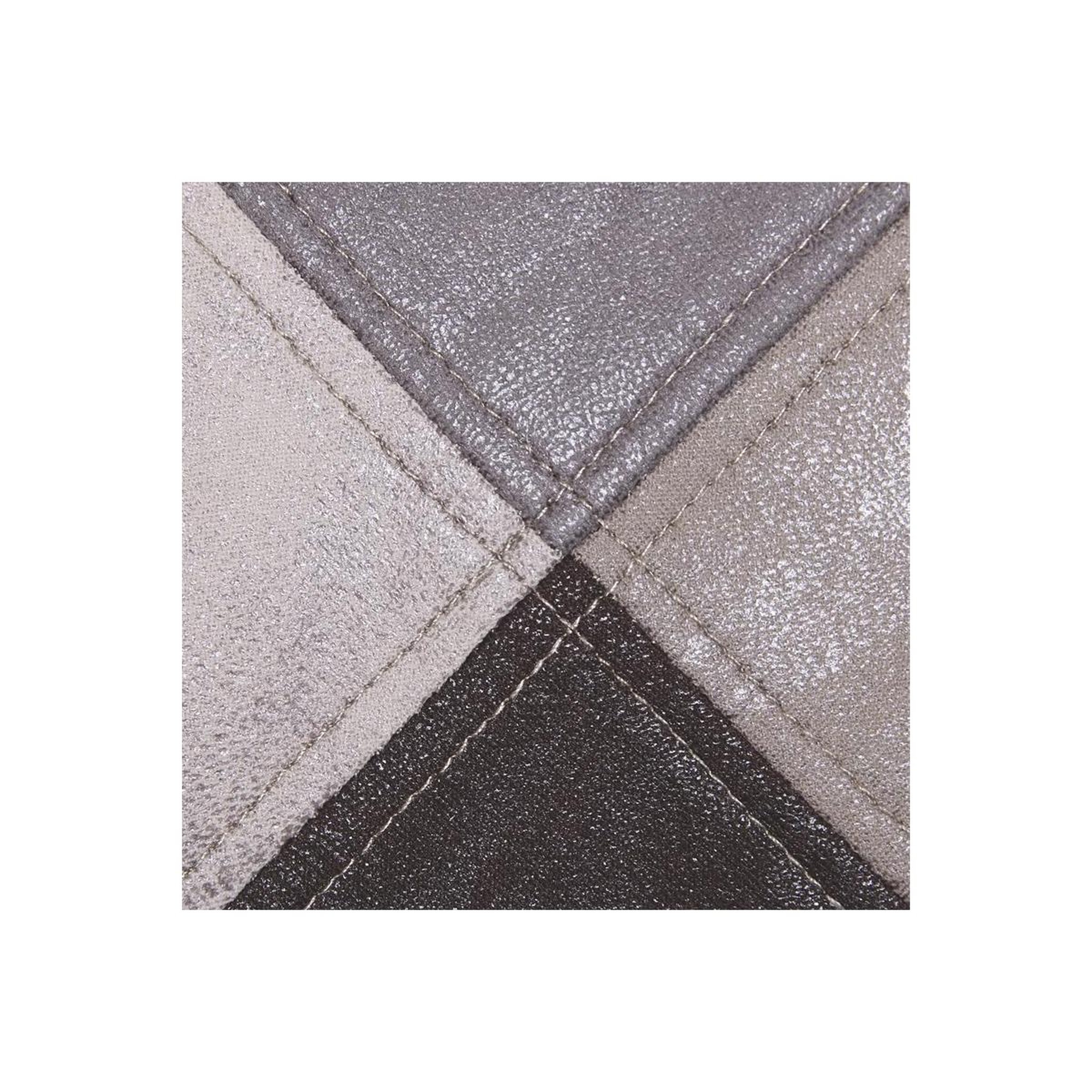 Voir la diapositive 5 : The Home Deco Factory Lot de 2 fauteuils déco  patchwork  84cm marron