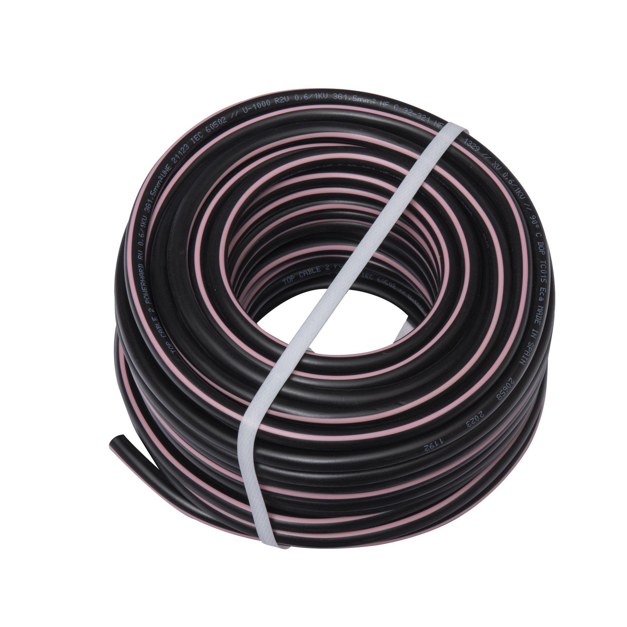 Voir la diapositive 3 : ZENITECH Câble d'alimentation U1000R2V 3G1,5 Cour - 25m