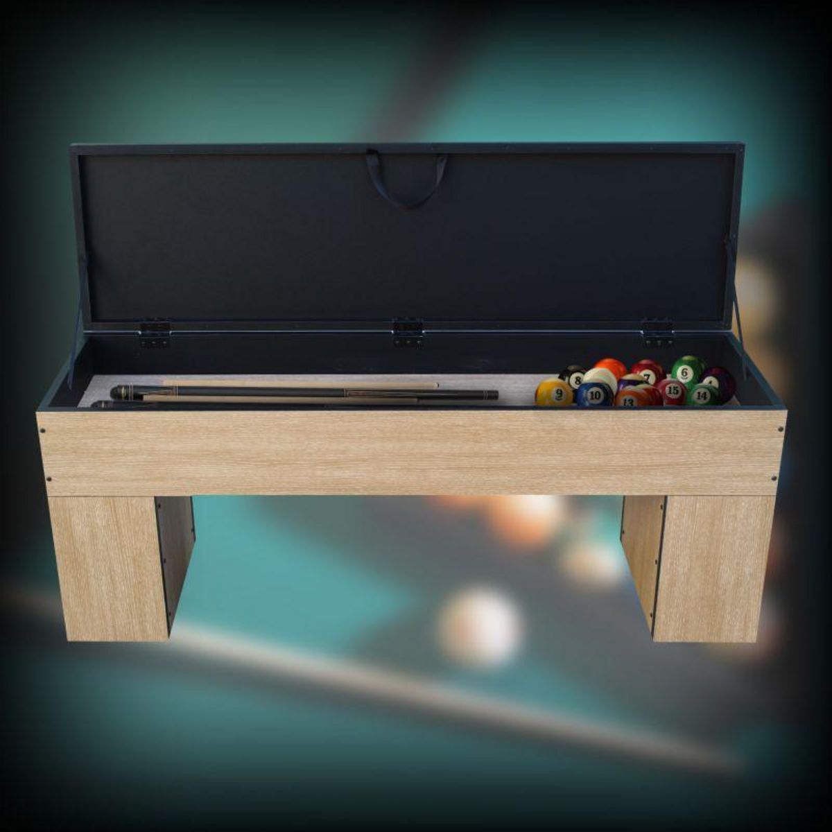 SOKKER Banc Bois avec rangement 113 x 32 cm avec coussin - Deluxe