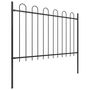 Voir la diapositive 2 : VIDAXL Cloture de jardin avec dessus en cerceau Acier 10,2x1,2 m Noir