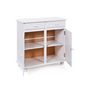 Voir la diapositive 2 : Buffet bas pin massif blanc - LUIS