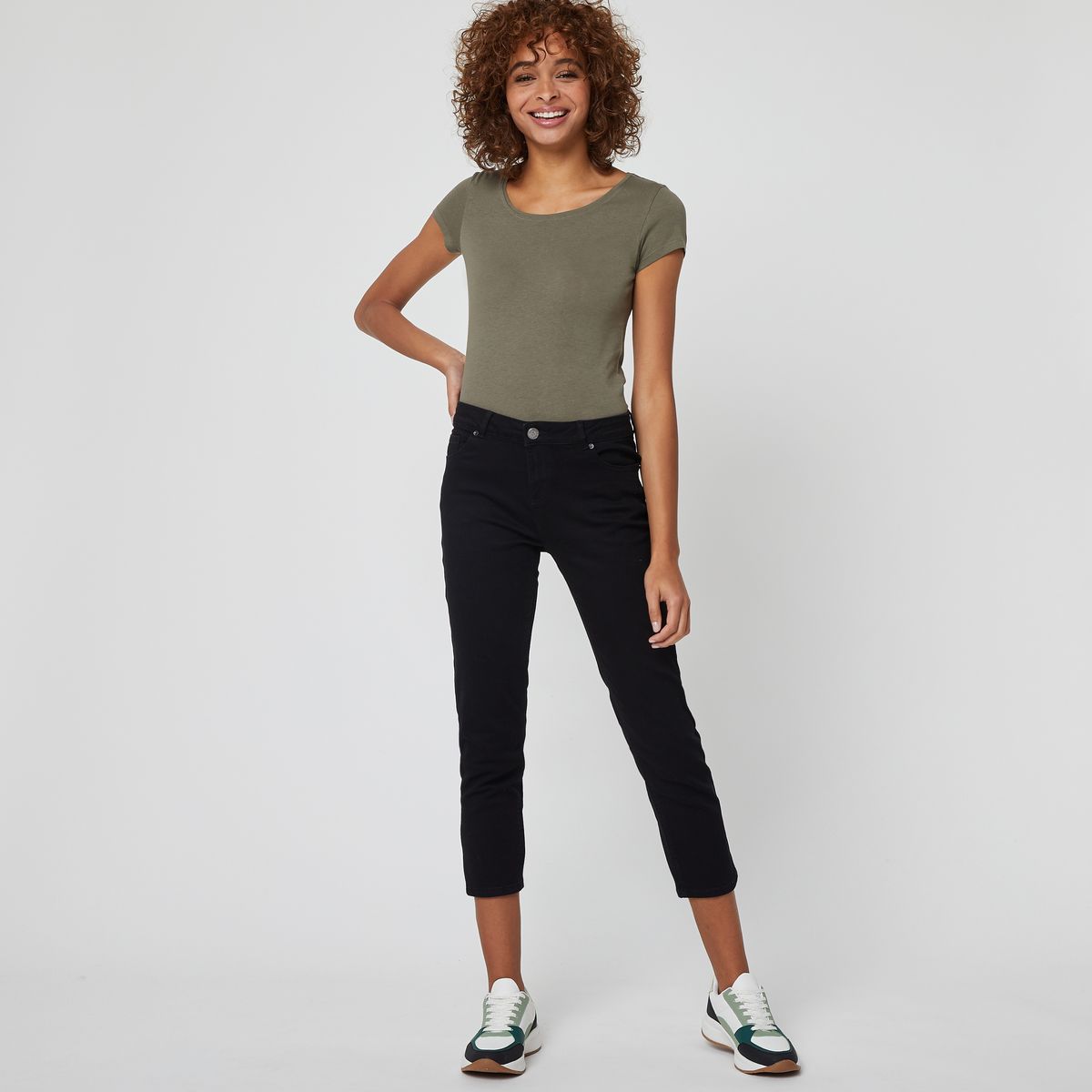 IN EXTENSO Pantacourt jean femme
