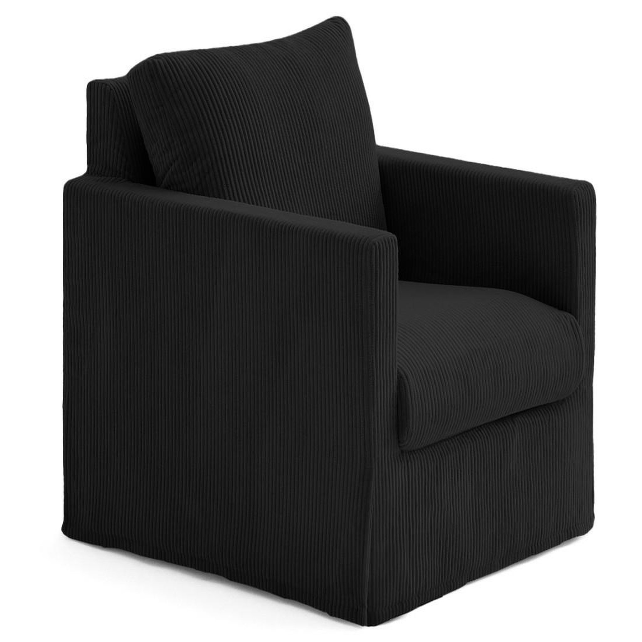 Voir la diapositive 3 : LISA DESIGN Serena - fauteuil déhoussable en velours côtelé
