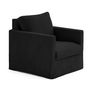 Voir la diapositive 3 : LISA DESIGN Serena - fauteuil déhoussable en velours côtelé
