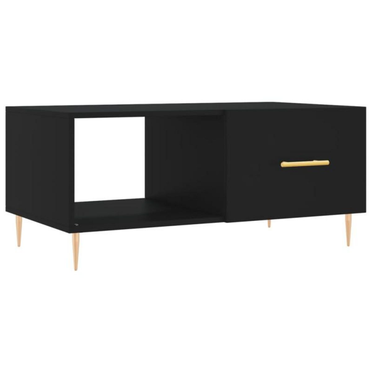 VIDAXL Table basse noir 90x50x40 cm bois d ingénierie