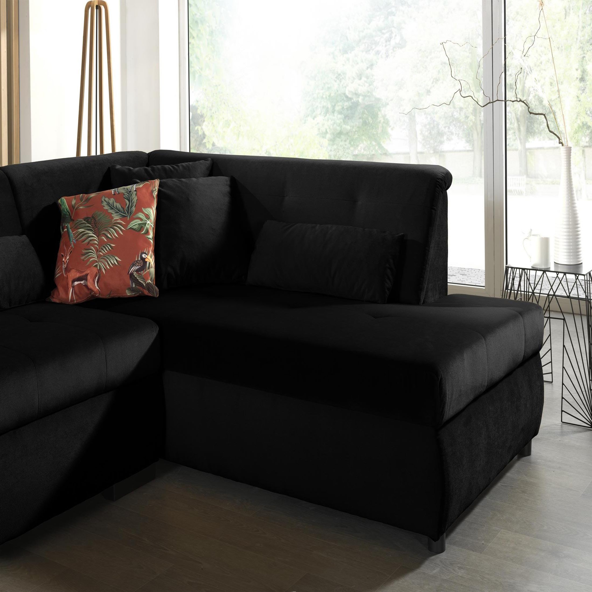 Voir la diapositive 4 : LISA DESIGN Vermont - canapé panoramique d'angle droit - 7 places - xxl - en velours