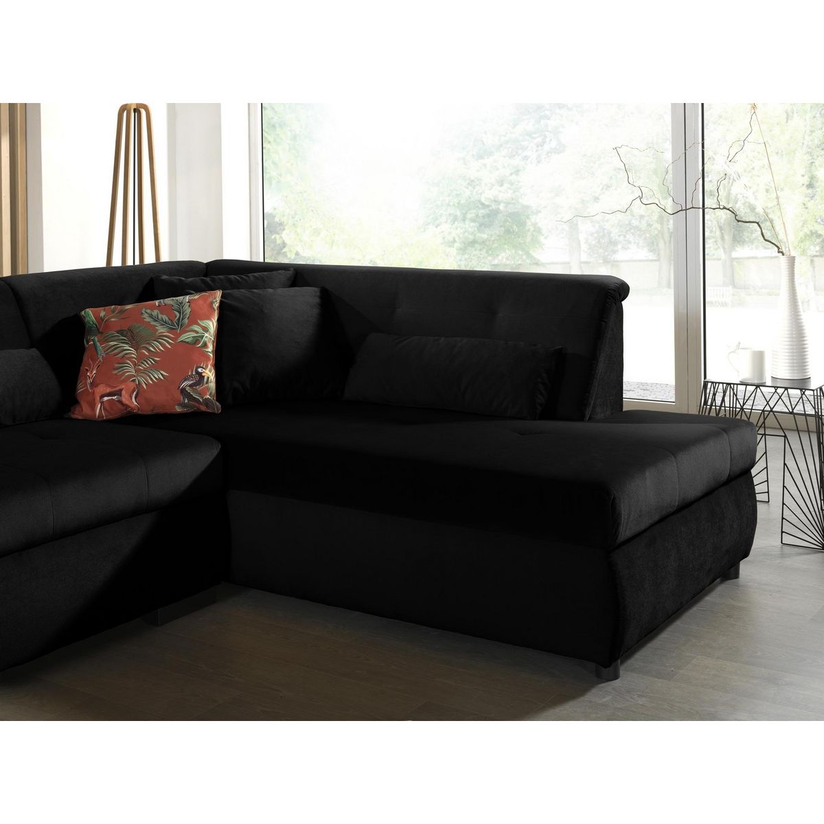 LISA DESIGN Vermont - canapé panoramique d'angle droit - 7 places - xxl - en velours