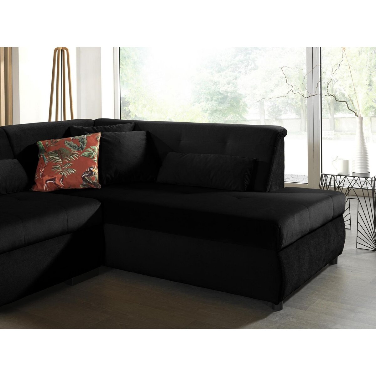 LISA DESIGN Vermont - canapé panoramique d'angle droit - 7 places - xxl - en velours