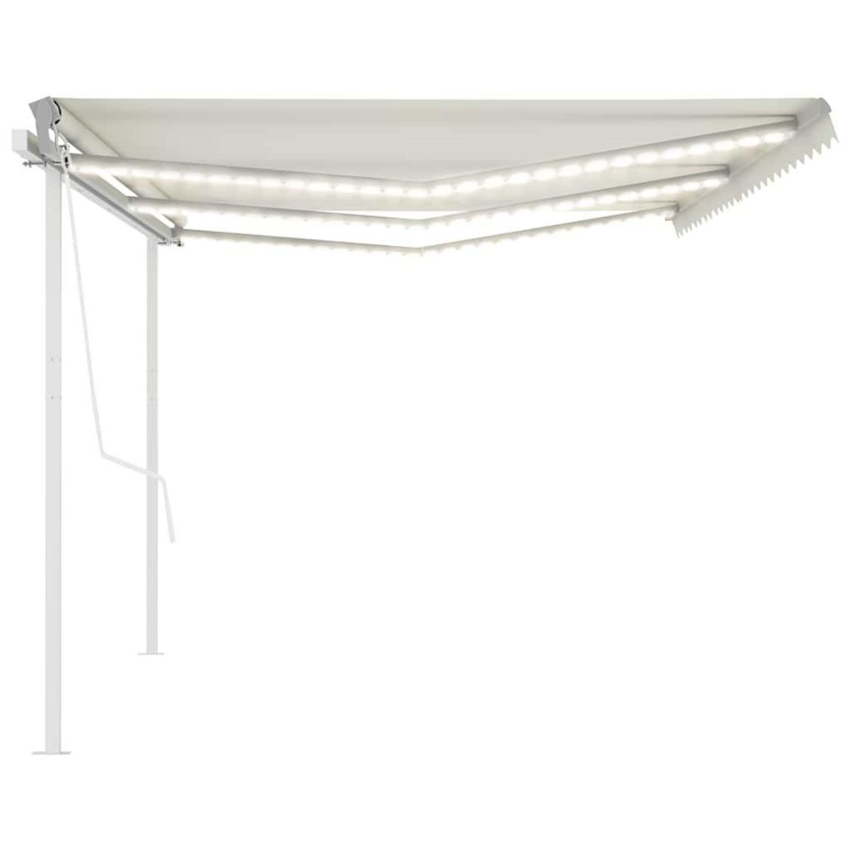 VIDAXL Auvent automatique capteur de vent/LED 6x3 m Creme