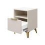 Voir la diapositive 4 : BEST MOBILIER Boccioni - table de chevet - beige - 44 cm