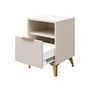 Voir la diapositive 4 : BEST MOBILIER Boccioni - table de chevet - beige - 44 cm