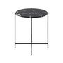Voir la diapositive 3 : LISA DESIGN Ezaro - table basse ronde - 42 cm - plateau en marbre - pieds en acier