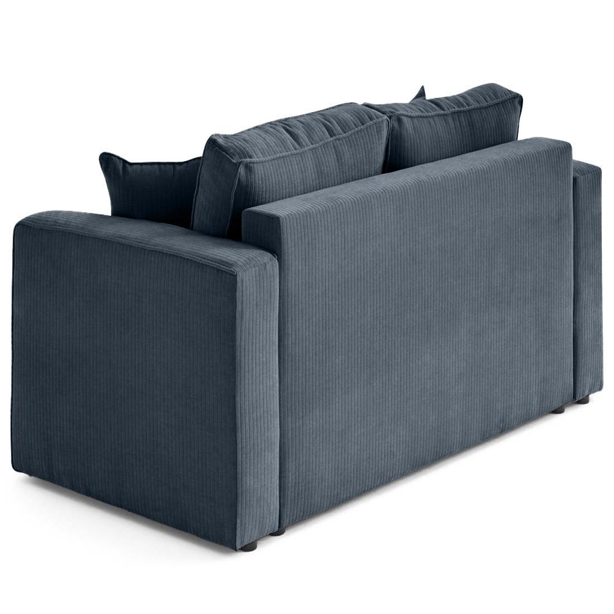 Voir la diapositive 6 : BEST MOBILIER Topaze - canapé droit 2 places en velours côtelé plat