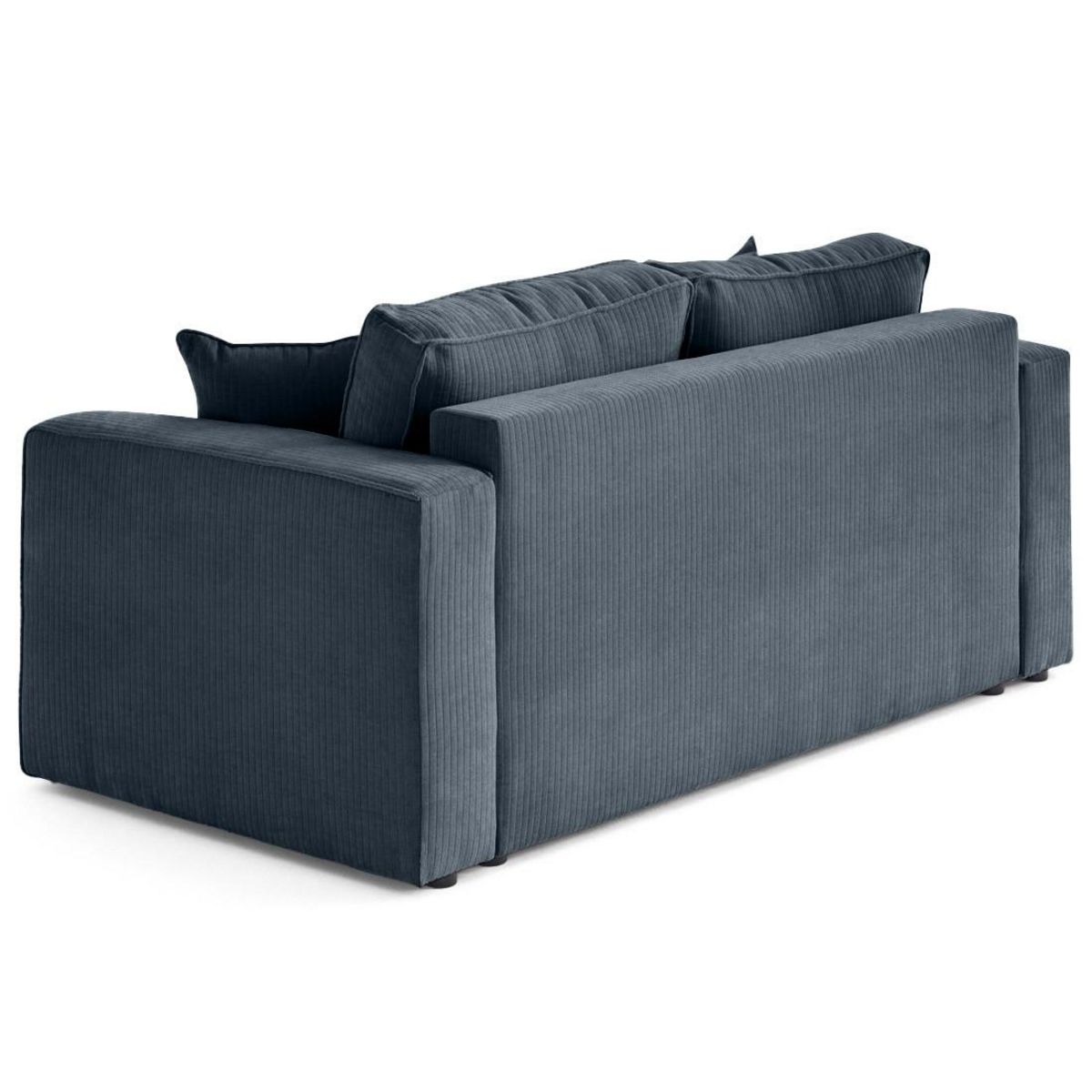 BEST MOBILIER Topaze - canapé droit 2 places en velours côtelé plat