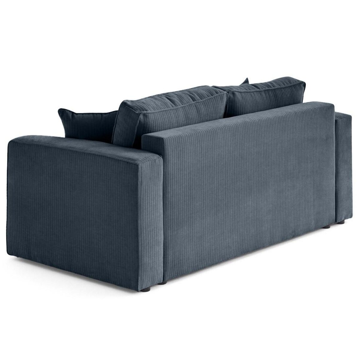 BEST MOBILIER Topaze - canapé droit 2 places en velours côtelé plat