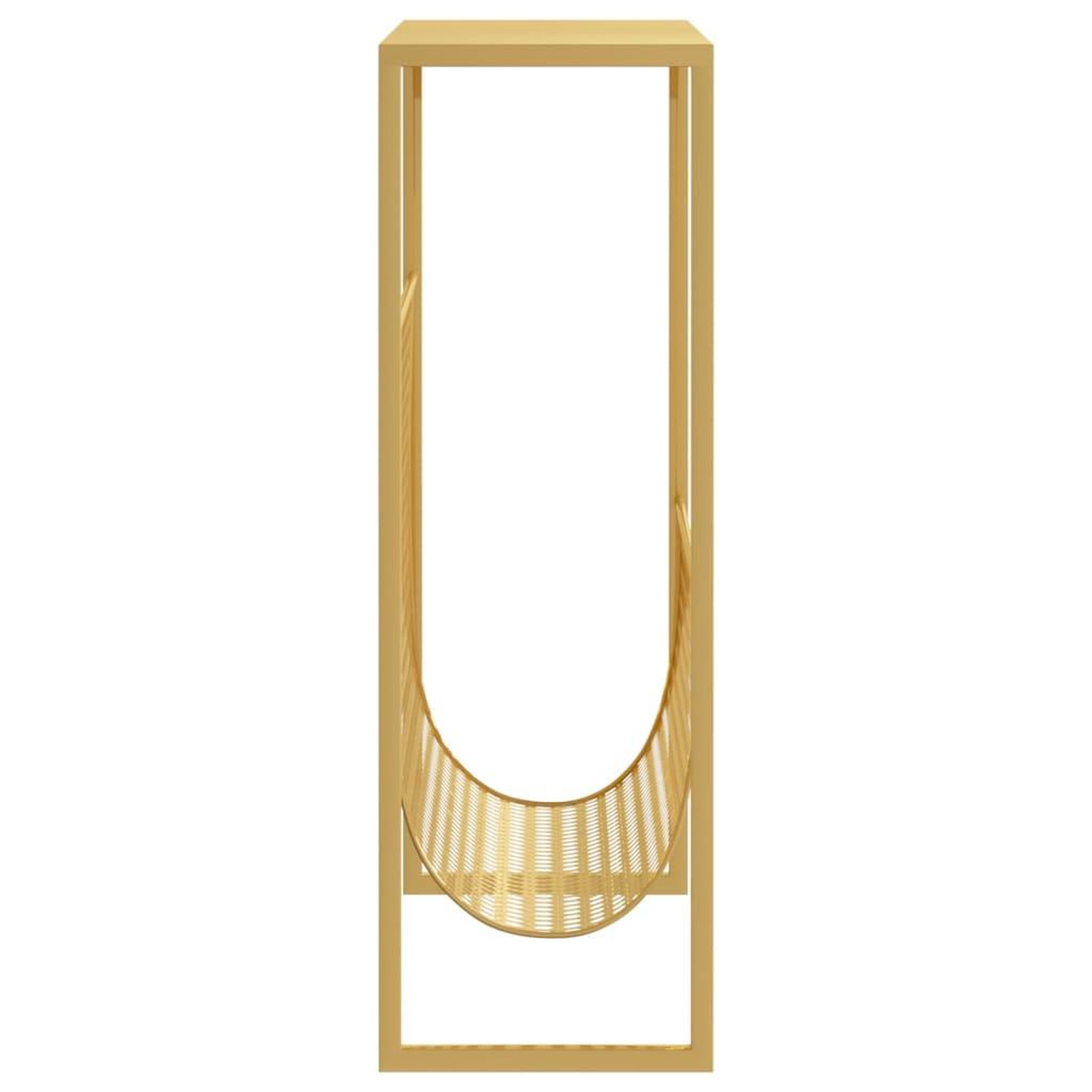 Voir la diapositive 4 : VIDAXL Porte-revue Dore 35x15x45 cm Acier
