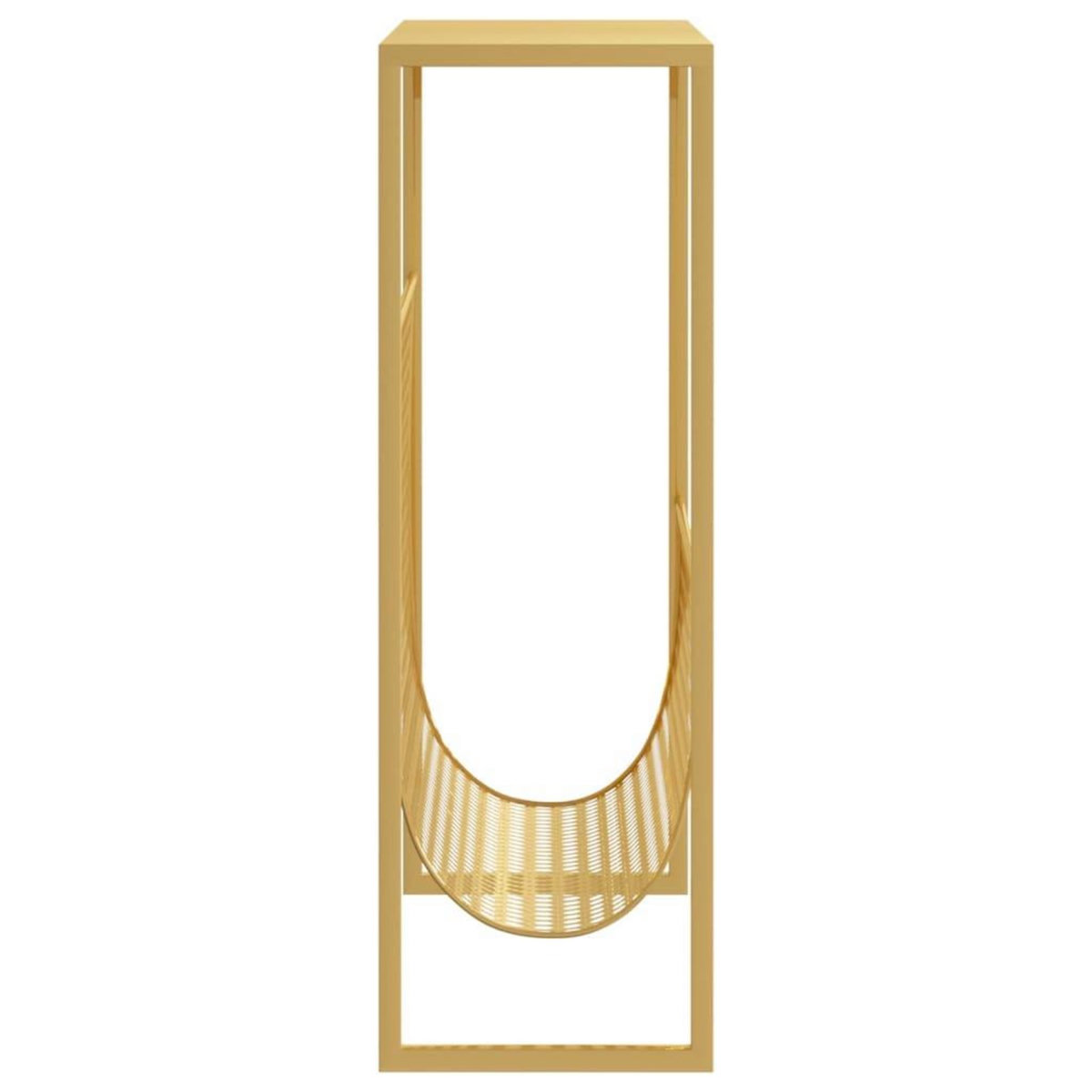 VIDAXL Porte-revue Dore 35x15x45 cm Acier