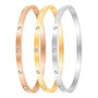 Voir la diapositive 1 : SC CRYSTAL 3 Bracelets en acier inoxydable  SC Crystal ornés de Cristaux scintillants