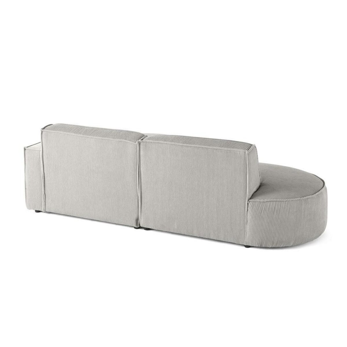 LISA DESIGN Spiaggia - canapé d'angle droit - forme arrondie - 4 places - en velours côtelé