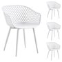 Voir la diapositive 1 : IDIMEX Lot de 4 chaises MADEIRA style scandinave, pieds en bois