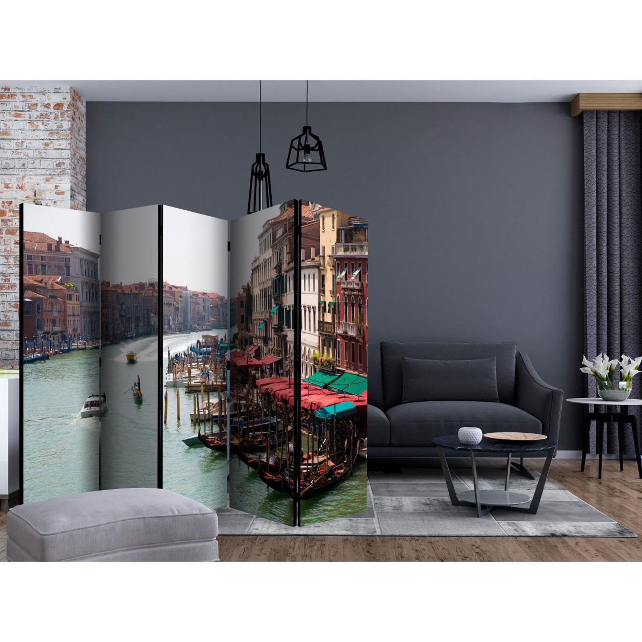 Voir la diapositive 2 : Paris Prix Paravent 5 volets  the grand canal in venice, italy  172x225cm