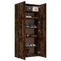 Voir la diapositive 4 : VIDAXL Armoire a chaussures Chene fume 80x35,5x180cm Bois d'ingenierie