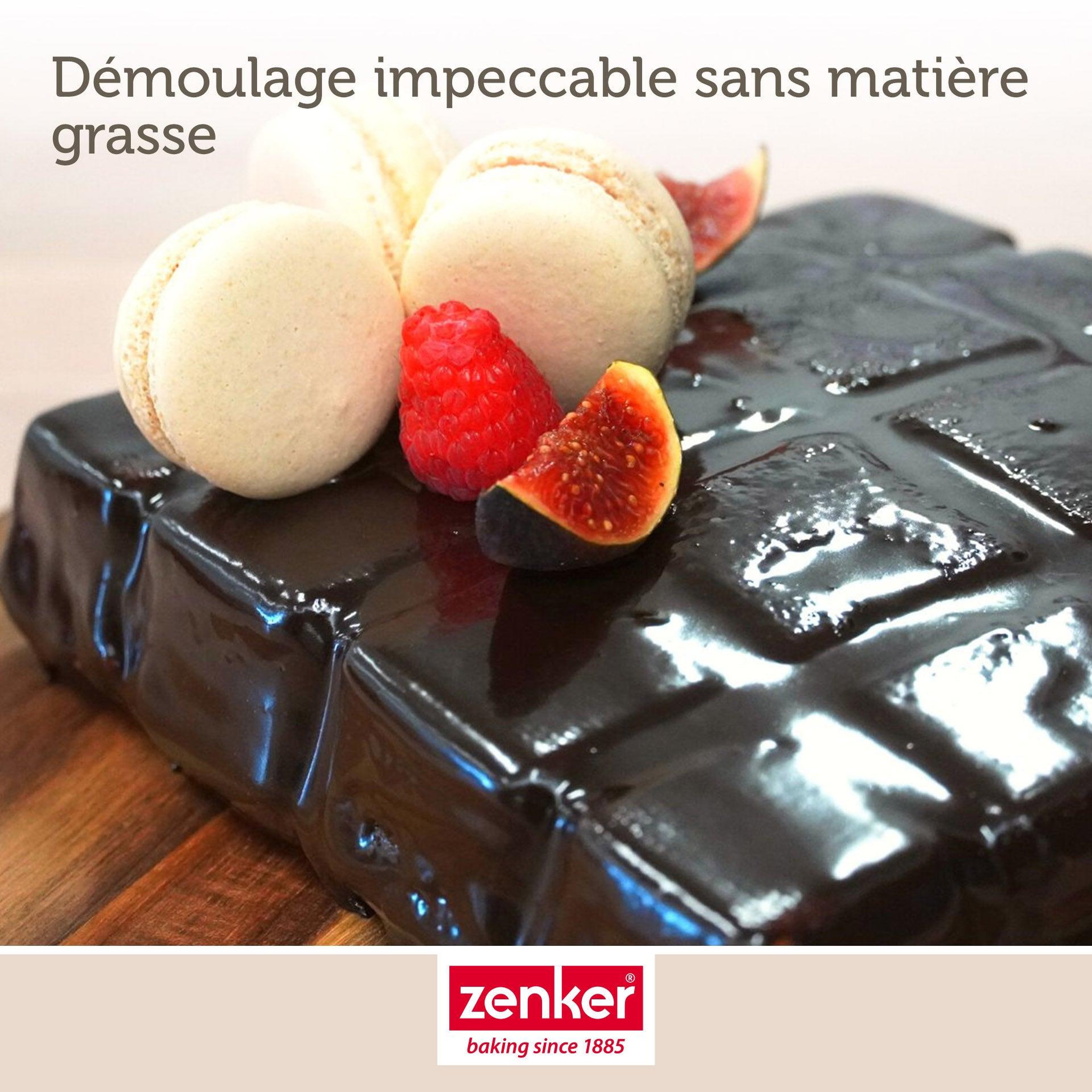 Voir la diapositive 4 : ZENKER Moule à gâteaux en forme de tablette de chocolat 22 x 24 cm zenker silicone fibre de verre