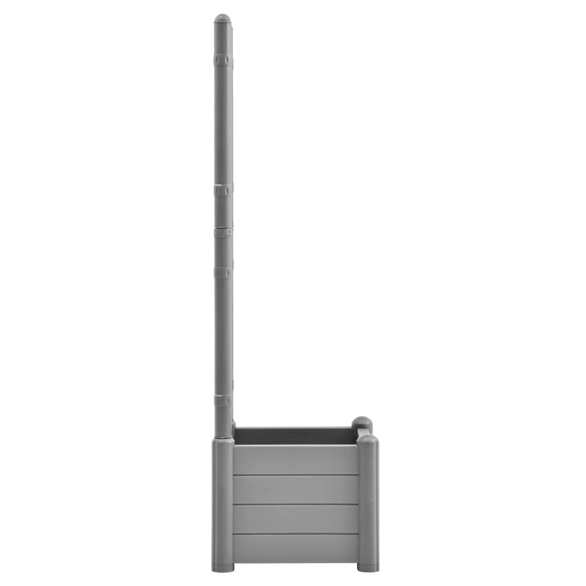 Voir la diapositive 4 : VIDAXL Jardiniere avec treillis 43x43x142 cm PP Gris pierre