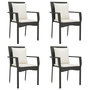Voir la diapositive 4 : VIDAXL Ensemble a manger de jardin coussins 5pcs Noir Resine tressee