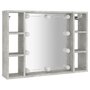 Voir la diapositive 3 : VIDAXL Armoire a miroir avec LED Gris beton 76x15x55 cm