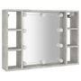 Voir la diapositive 3 : VIDAXL Armoire a miroir avec LED Gris beton 76x15x55 cm
