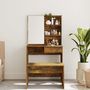 Voir la diapositive 3 : VIDAXL Coiffeuse avec miroir Chene fume 74,5x40x141 cm