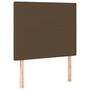 Voir la diapositive 4 : VIDAXL Tete de lit a LED Marron fonce 80x5x118/128 cm Tissu